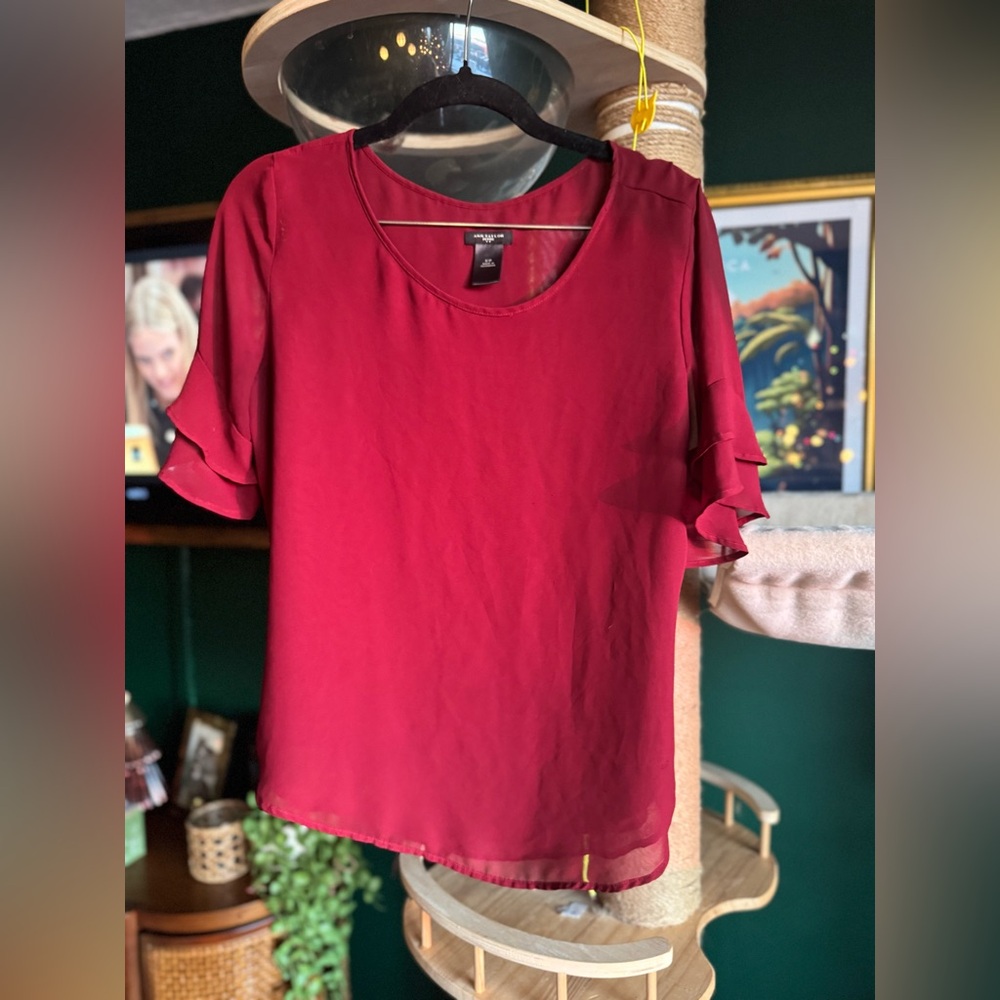 Red Blouse, Ann Taylor Loft, size small